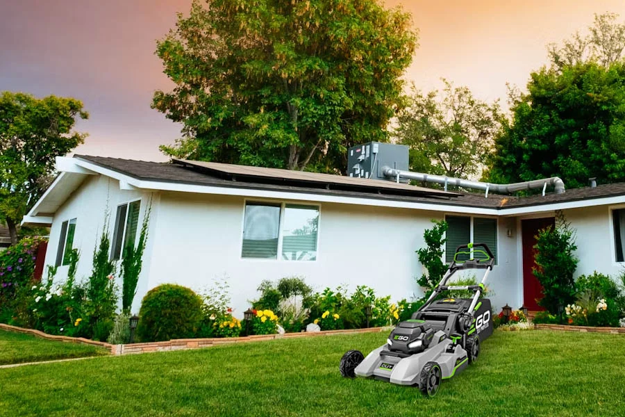 self propelled battery lawnmower